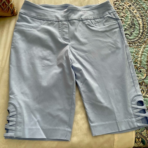 hearts of palm Shorts Heart Of Palms Petite Bermuda Shorts Never Worn Light Blue Poshmark